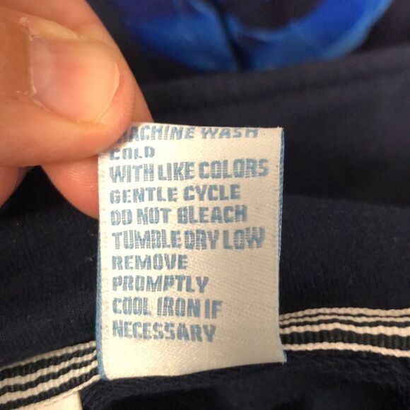 IActive PL Navy White Tripe Detail Snap Closure Mock Neck Athletic Jacket - Picture 11 of 14